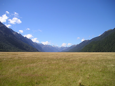 green field beside mountains thumbnail