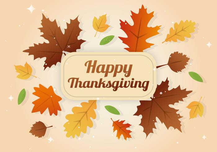 Free Happy Thanksgiving Day Leaves Banner Ai Svg File Free