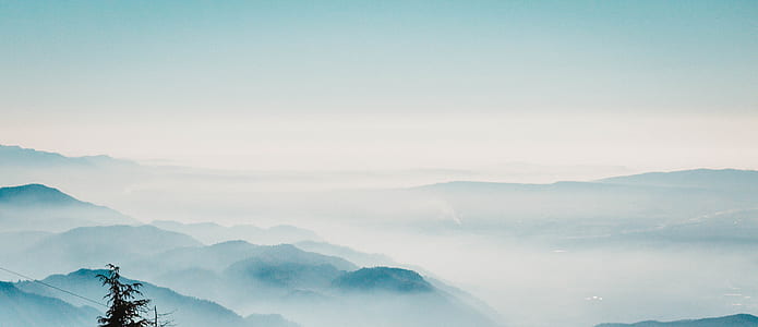 mountain covered with fog thumbnail