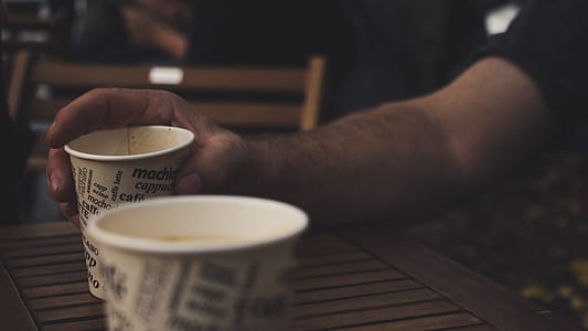 caffeine, coffee, hand, cappuccino thumbnail