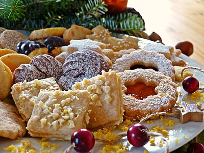 bunch of cookies on top white ceramic plate thumbnail