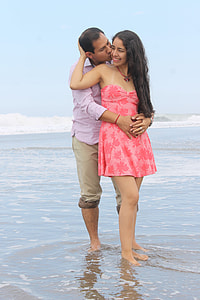 man kissing woman from behind thumbnail