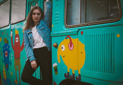 woman standing on train thumbnail