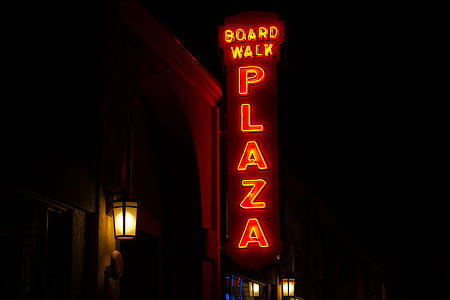 turned on Board Walk Plaza signage thumbnail