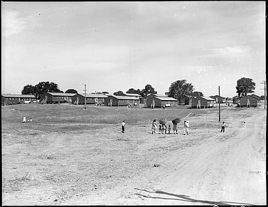 Barracks for families of Japanese descent during WWII in Sacramento, California thumbnail