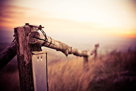 Natural Wooden Fence on Mountain Trail thumbnail
