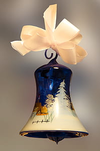 blue and white Christmas-themed bell thumbnail