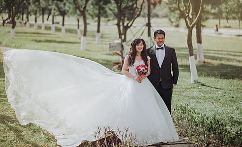 Selective Focus Photography of Groom and Bride thumbnail