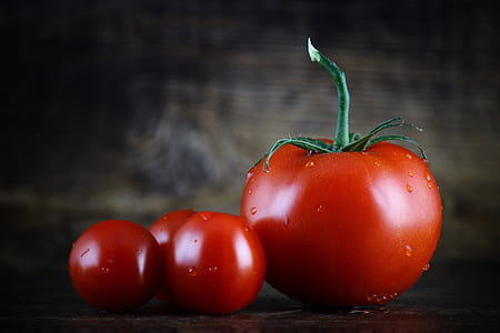 shallow focus of red tomatoes thumbnail