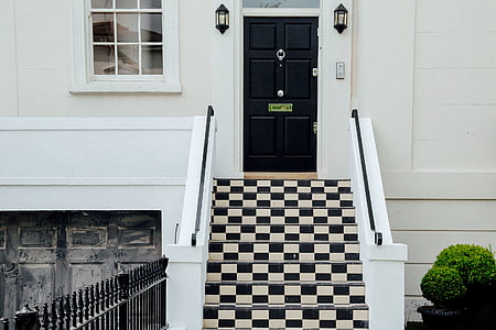 stair in front of closed door thumbnail