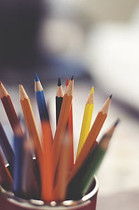 selective focus photography of color pencils thumbnail