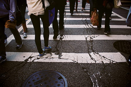 person walking on pedestrian lane thumbnail