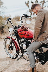 man riding cruiser motorcycle thumbnail