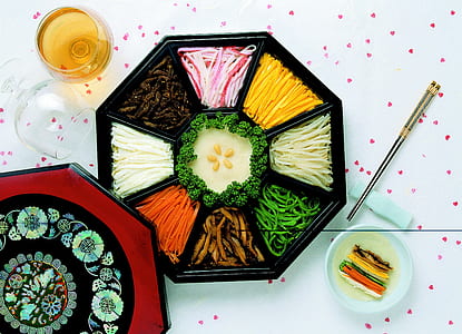 flat-lay photography of cooked food thumbnail