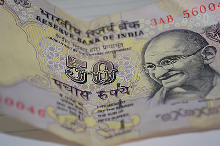 50 Indian rupee 3AB 560046 banknote in close-up shot thumbnail