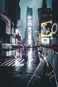 photography of city building at night time thumbnail