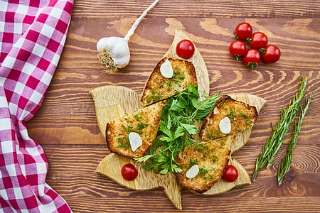 flat lay photography of bread and spices thumbnail