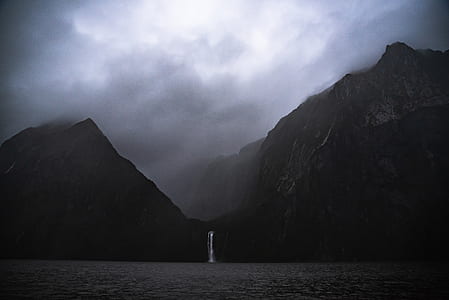 mountain, water, sky, cloudscape thumbnail
