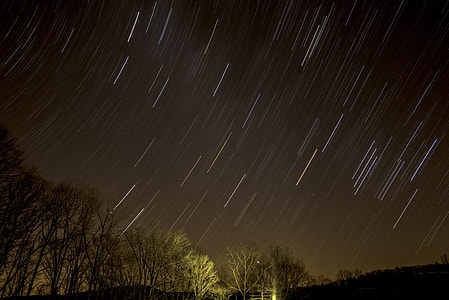 Star Trails at the Pavilion at Echo Bluff State Park, Missouri thumbnail