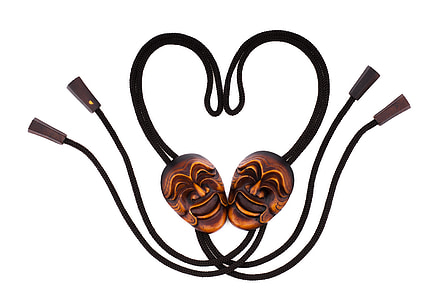 brown and black heart and mask illustration thumbnail