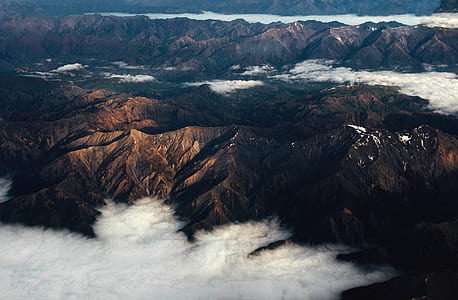 aerial photography of mountain range thumbnail