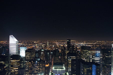 cityscape photography of lighted buildings thumbnail