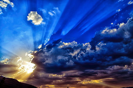 blue sky with clouds during sunrise thumbnail