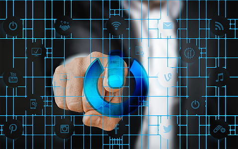 person clicking blue power button thumbnail