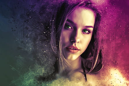 woman's profile digital wall paper thumbnail