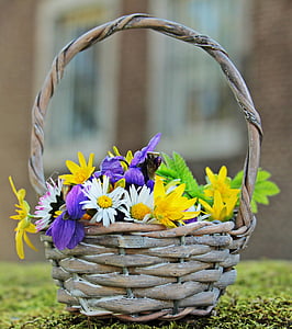 selective focus photo of flowers on basket thumbnail