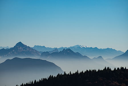 treeline near mountain during daytime thumbnail