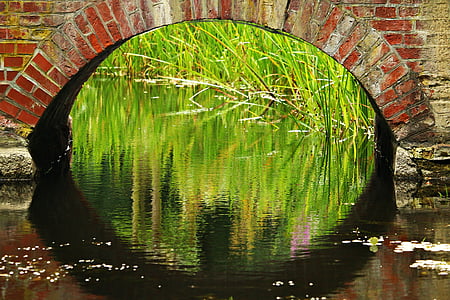 half-moon bridge over body of water thumbnail