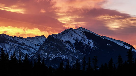 snow covered mountain during dawn thumbnail