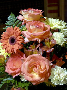 pink and yellow artificial flowers thumbnail