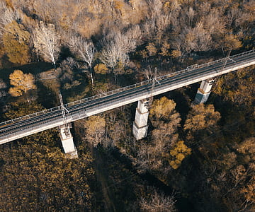 aerial photography of white train rail thumbnail