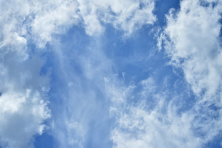 worm's eye view photography of white clouds thumbnail