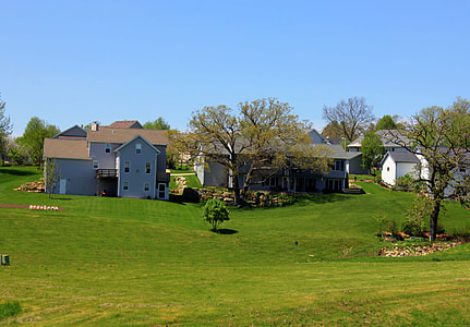 Houses and neighborhood besides the trail on the Military Ridge State Trail thumbnail