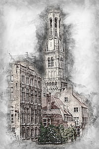 high-rise building sketch thumbnail