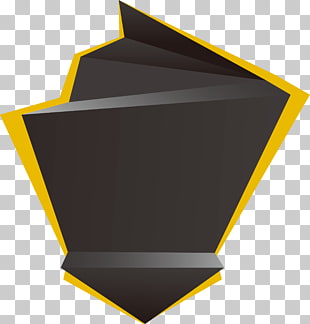 Geometric shape Geometry, Creative custom yellow and black geometric shapes PNG clipart