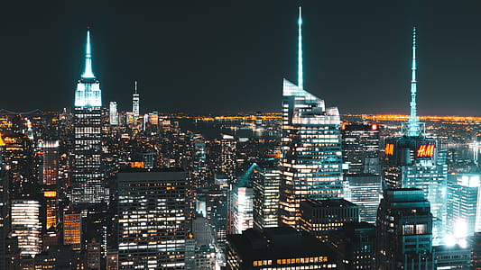 High-angle Photography of Lighted Concrete Buildings thumbnail