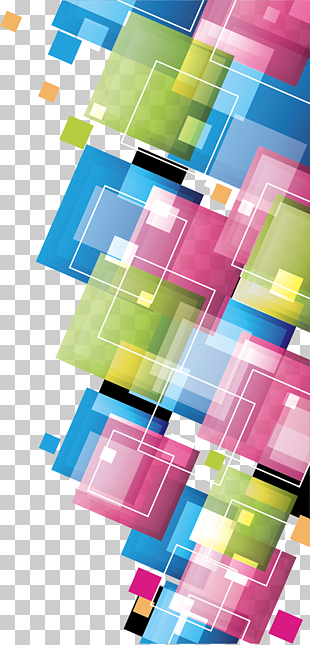 Colorful Squares Template Photography, Creative Colorful squares, pink, green, and blue digital art PNG clipart