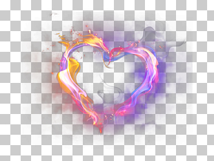 Fire Flame , Heart fire , heart-shaped multicolored flame illustration PNG clipart