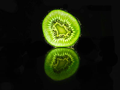 kiwi fruit with black background thumbnail