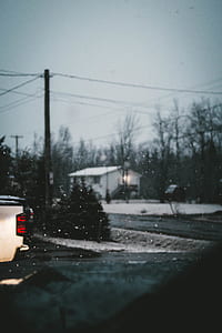 pickup truck park near electric post thumbnail