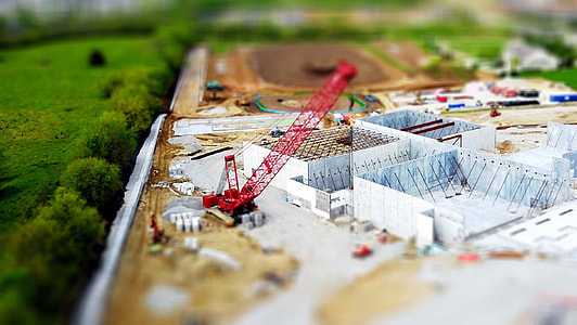 Small Model building and crane thumbnail
