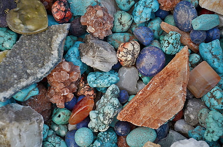 gray, brown, and blue stones thumbnail