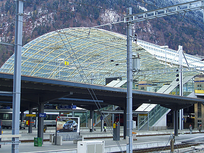 Railway and Post bus station in Chur, Switzerland thumbnail