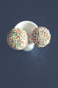 Colorful cake pops close up thumbnail
