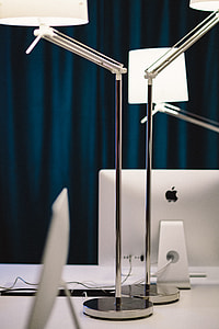 Closeup view of white lamps in the office thumbnail