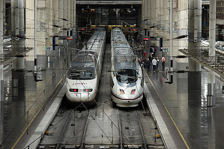 people standing beside white bullet train thumbnail
